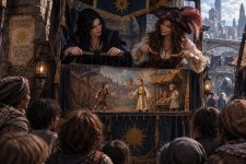 Teatro de marionetas en la ciudad medieval.jpg